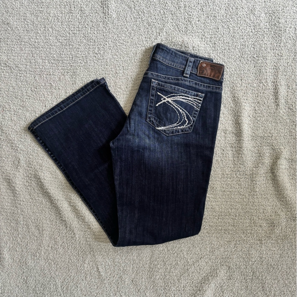 Silver Jeans Blue Bootcut Denim with Decorative Stitching
